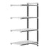 Cambro Camshelving Elements 4-Shelf Vented Add-On Shelving Unit – Speckled Gray