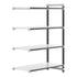 Cambro Camshelving Elements 4-Shelf Solid Add-On Shelving Unit – Speckled Gray