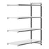Cambro Camshelving Elements 4-Shelf Solid Add-On Shelving Unit – Speckled Gray