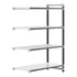 Cambro Camshelving Elements 4-Shelf Vented & Solid Add-On Shelving Unit – Speckled Gray