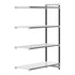 Cambro Camshelving Elements 4-Shelf Vented & Solid Add-On Shelving Unit – Speckled Gray