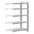 Cambro Camshelving Elements 5-Shelf Vented Add-On Shelving Unit – Speckled Gray