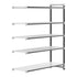 Cambro Camshelving Elements 5-Shelf Vented & Solid Add-On Shelving Unit – Speckled Gray