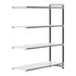 Cambro Camshelving Elements 4-Shelf Solid Add-On Shelving Unit – Speckled Gray