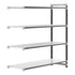 Cambro Camshelving Elements 4-Shelf Vented & Solid Add-On Shelving Unit – Speckled Gray