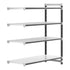 Cambro Camshelving Elements 4-Shelf Vented & Solid Add-On Shelving Unit – Speckled Gray
