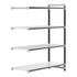 Cambro Camshelving Elements 4-Shelf Vented & Solid Add-On Shelving Unit – Speckled Gray