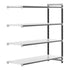 Cambro Camshelving Elements 4-Shelf Solid Add-On Shelving Unit – Speckled Gray