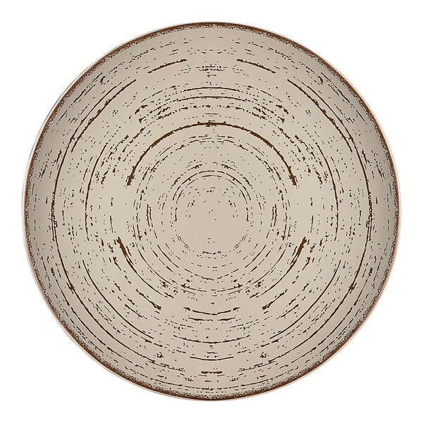 Ariane Tornado Sand Dollar Round Rimless Coupe Porcelain Plate ( Case Of 6 )