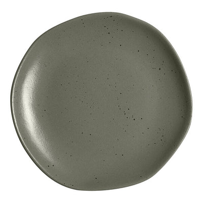 Ariane Earth Mist Green Dots Flat Porcelain Plate ( Case of 12 )