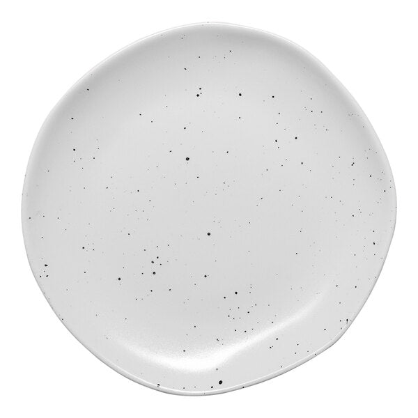 Ariane Earth Linen Dots Flat Porcelain Plate ( Case of 12 )