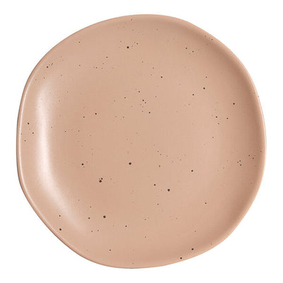 Ariane Earth Dark Sand Dots Flat Porcelain Plate ( Case of 12 )
