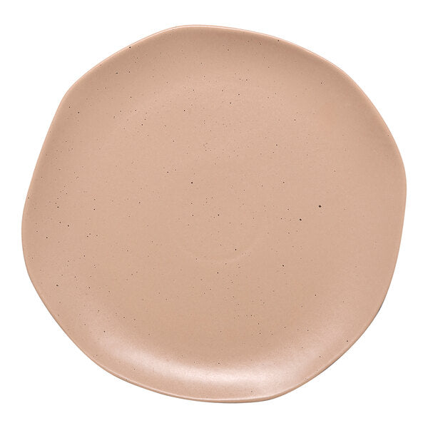 Ariane Earth Dark Sand Dots Flat Porcelain Plate ( Case of 6 )