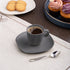 Ariane Earth Charcoal Grey Dots Porcelain Saucer ( Case of 12 )