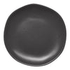 Ariane Earth Charcoal Grey Dots Flat Porcelain Plate ( Case of 6 )