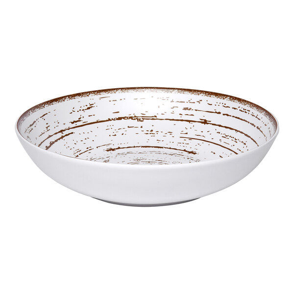 Ariane Tornado White Matte 8 1/4" Round Deep Coupe Porcelain Plate ( Case Of 6 )