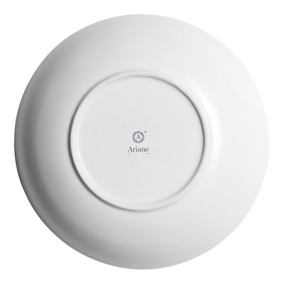 Ariane Tornado White Matte 8 1/4" Round Deep Coupe Porcelain Plate ( Case Of 6 )