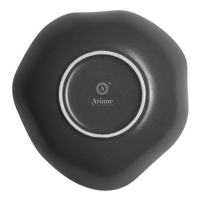 Ariane Earth Charcoal Gray Dots 6 2/3" Porcelain Bowl  ( Case of 6 )