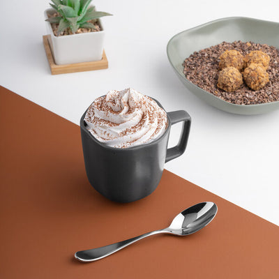 Ariane Earth Charcoal Grey Dots Porcelain Non Stackable Cup 9.13 oz. ( Case of 6 )