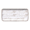 Ariane Tornado White Matte 14 1/6'' x 6 1/2'' Rectangular Porcelain Plate ( Case Of 6 )