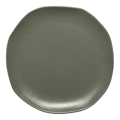 Ariane Earth Mist Green Dots Flat Porcelain Plate ( Case of 6 )