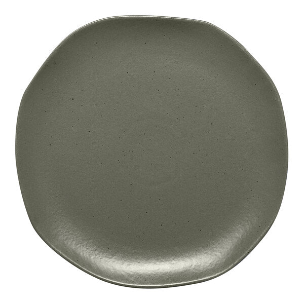 Ariane Earth Mist Green Dots Flat Porcelain Plate ( Case of 6 )