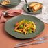 Ariane Earth Mist Green Dots Flat Porcelain Plate ( Case of 6 )
