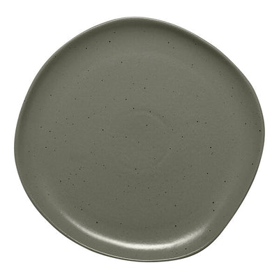 Ariane Earth Mist Green Dots Flat Porcelain Plate ( Case of 6 )