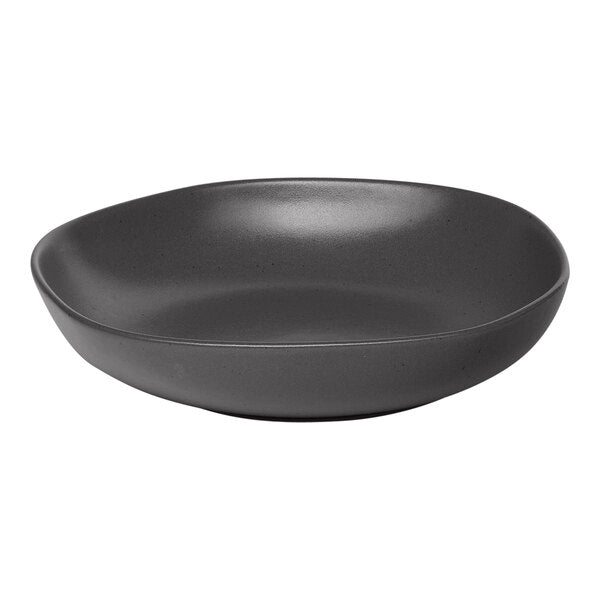 Ariane Earth Charcoal Grey Dots Deep Porcelain Plate ( Case of 6 )