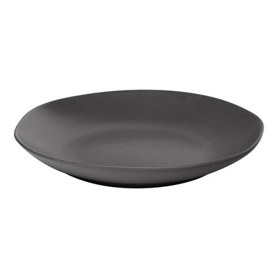 Ariane Earth Charcoal Grey Dots Deep Porcelain Plate ( Case of 6 )