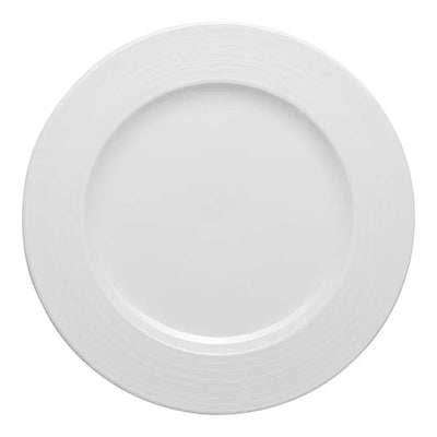 Ariane Eclipse Round Embossed Wide Rim Flat Porcelain Plate ( Case Of 12 )