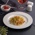 Ariane Eclipse Round Embossed Wide Rim Flat Porcelain Plate ( Case Of 6)