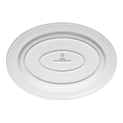 Ariane Prime 17 5/7" x 12 2/5" Oval Wide Rim Porcelain Platter ( Case Of 3 )