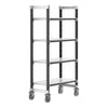 Cambro Camshelving Elements Heavy Duty 4-Shelf Solid Mobile Shelving Unit – Speckled Gray