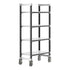 Cambro Camshelving Elements Heavy Duty 4-Shelf Solid Mobile Shelving Unit – Speckled Gray
