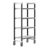 Cambro Camshelving Elements Heavy Duty 4-Shelf Vented Mobile Shelving Unit – Speckled Gray