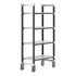 Cambro Camshelving Elements Heavy Duty 4-Shelf Vented Mobile Shelving Unit – Speckled Gray