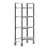 Cambro Camshelving Elements Heavy Duty 4-Shelf Vented Mobile Shelving Unit – Speckled Gray