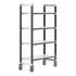 Cambro Camshelving Elements Heavy Duty 4-Shelf Solid Mobile Shelving Unit – Speckled Gray