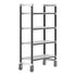 Cambro Camshelving Elements Heavy Duty 4-Shelf Vented Mobile Shelving Unit – Speckled Gray