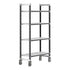 Cambro Camshelving Elements Heavy Duty 4-Shelf Vented Mobile Shelving Unit – Speckled Gray