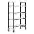 Cambro Camshelving Elements Heavy Duty 4-Shelf Solid Mobile Shelving Unit – Speckled Gray