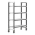 Cambro Camshelving Elements Heavy Duty 4-Shelf Vented Mobile Shelving Unit – Speckled Gray