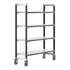 Cambro Camshelving Elements Heavy Duty 4-Shelf Solid Mobile Shelving Unit – Speckled Gray