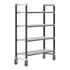 Cambro Camshelving Elements Heavy Duty 4-Shelf Vented Mobile Shelving Unit – Speckled Gray