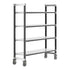 Cambro Camshelving Elements Heavy Duty 4-Shelf Solid Mobile Shelving Unit – Speckled Gray