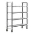 Cambro Camshelving Elements Heavy Duty 4-Shelf Vented Mobile Shelving Unit – Speckled Gray