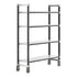 Cambro Camshelving Elements Heavy Duty 4-Shelf Solid Mobile Shelving Unit – Speckled Gray