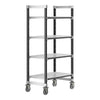 Cambro Camshelving Elements Heavy Duty 4-Shelf Vented Mobile Shelving Unit – Speckled Gray