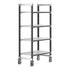 Cambro Camshelving Elements Heavy Duty 4-Shelf Vented Mobile Shelving Unit – Speckled Gray